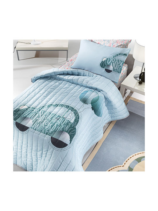 Saint Clair Auto Suede Детски Плик за Завивка Единичен Light Blue 160x220бр