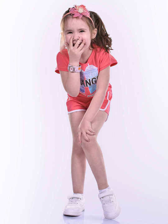 Kinder-Set mit Shorts Sommer 2Stück Fuchsie Change