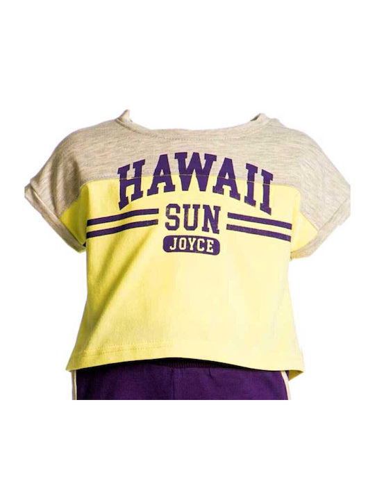 Kids' Set with Shorts Summer 2pcs Yellow Hawaii