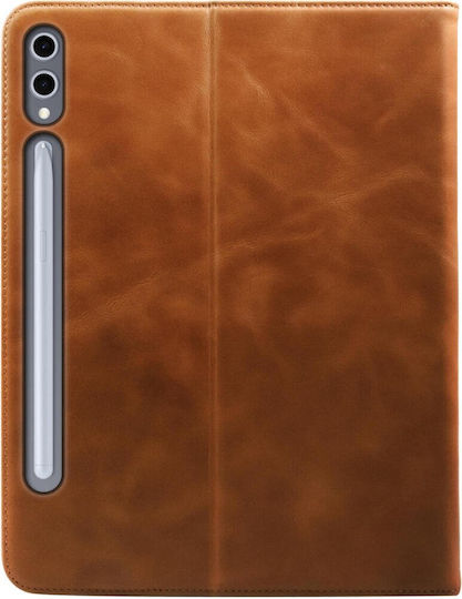 Rosso Deluxe Flip Cover Δερμάτινη Καφέ (Samsung Galaxy Tab S10 Plus, S9 Plus)