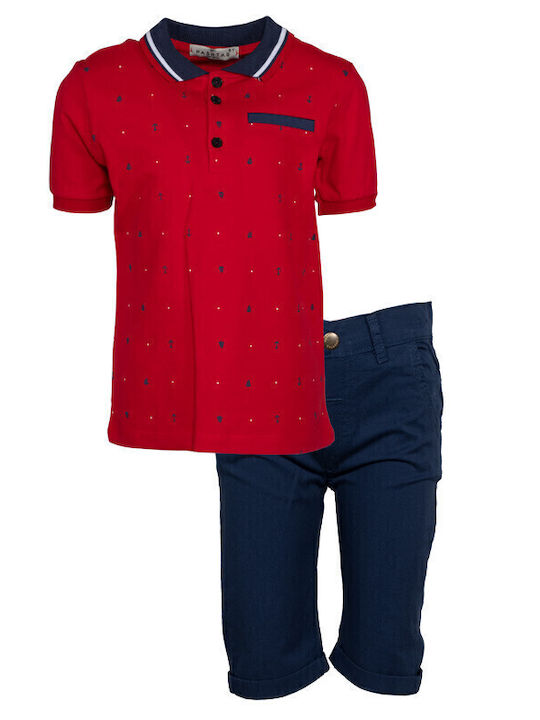 Kids' Set with Shorts Summer 2pcs Red