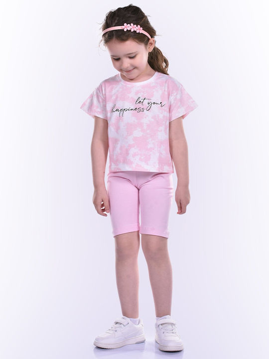 Kids' Set with Shorts Summer 2pcs Pink