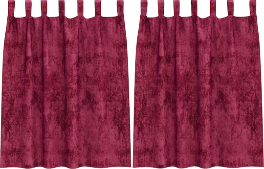 vidaXL Set Perdele Pentru Fereastră Cu Magazin Online Burgundy 140x140 cm vidaXL Set Perdele Pentru Fereastră Cu Magazin Online Burgundy 140x140 cm