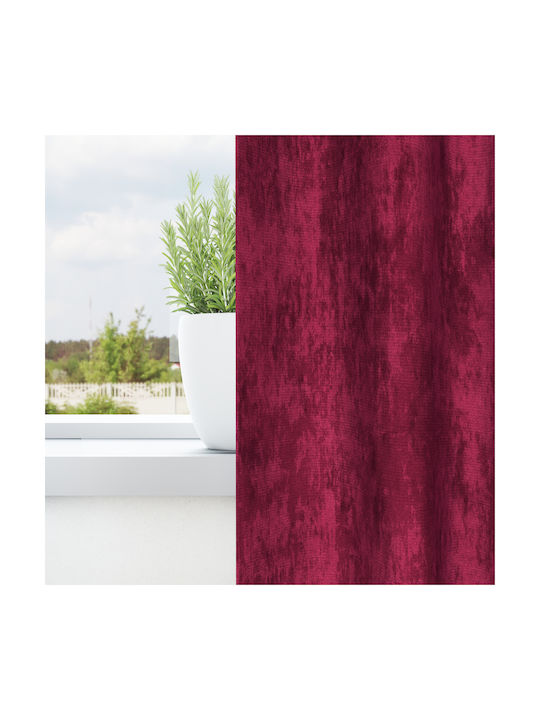 vidaXL Set Window Curtains With Burgundy Tunnel 140x140cm