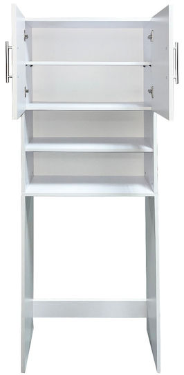 Mega Bazaar Badezimmerschrank Waschmaschine 64x25x190cm Weiß