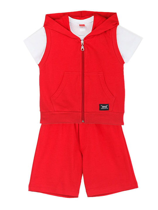 Kids' Set with Shorts Summer 3pcs Red