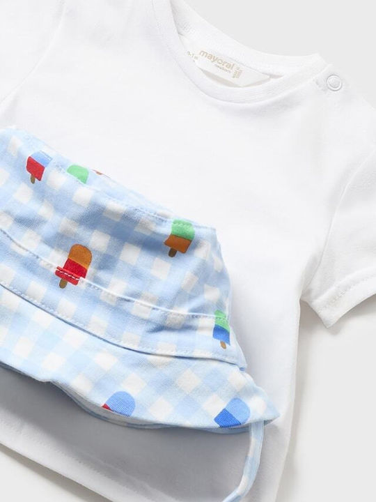 Kids Set With Dungarees Summer 3 Pieces Light Blue Ecofriends
