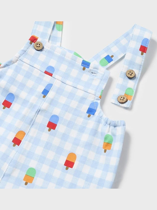 Kids Set With Dungarees Summer 3 Pieces Light Blue Ecofriends
