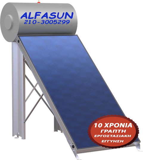 Alfasun Ηλιακός Θερμοσίφωνας 160 λίτρων Glass Διπλής Ενέργειας με 2τ.μ. Συλλέκτη
