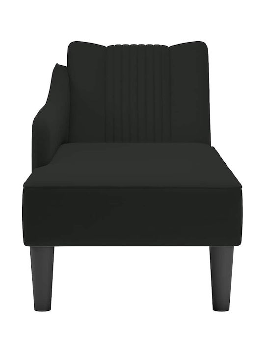 Recliner Samt Schwarz L140xW56xH66cm