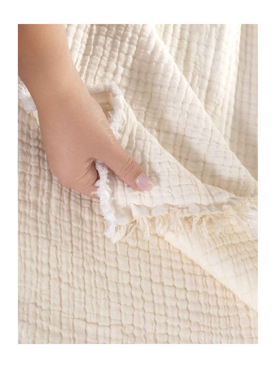 Αιγαίον Super Soft Κουβερλί Μονό White 170x240cm