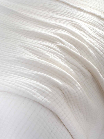 Aigaion Super Soft Tagesdecke Einzelbett White 170x240cm