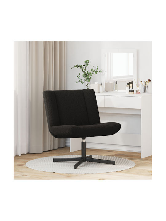 Rotativă Scaun Vizitator în Culoare Negru 63x75x76cm 1buc
