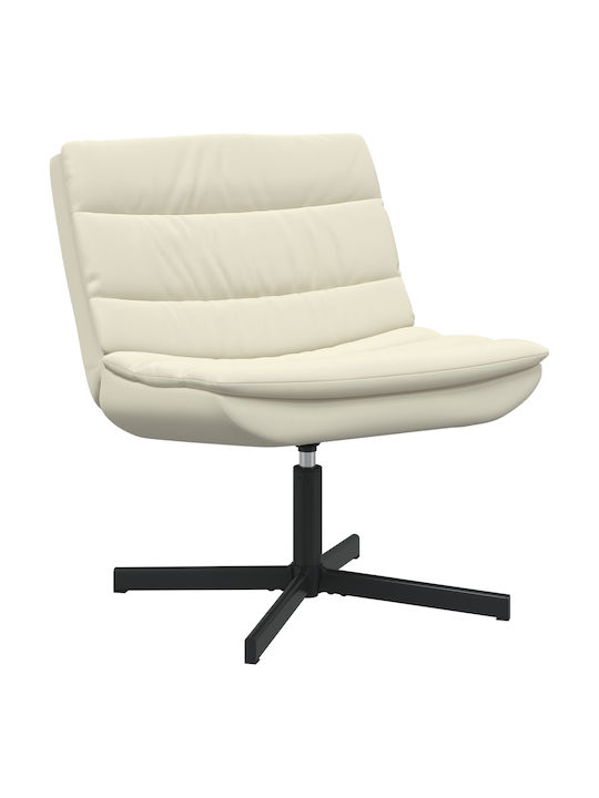 Rotativă Scaun Vizitator în Culoare Bej 63x75x76cm 1buc
