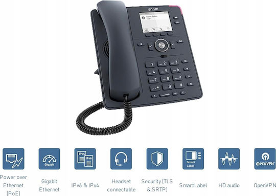Snom D150 Ενσύρματο Τηλέφωνο IP Μαύρο