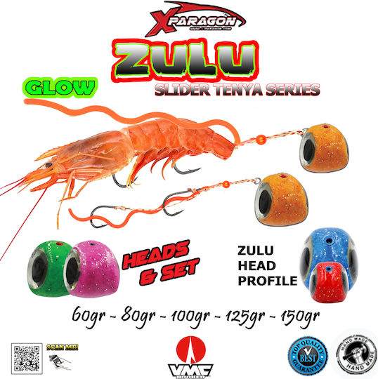 X-paragon Zulu Tenya Slider Set 100g White Glow Fluorescent