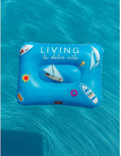Legami Milano La Dolce Inflatable Camping Pillow Blue 45x36cm