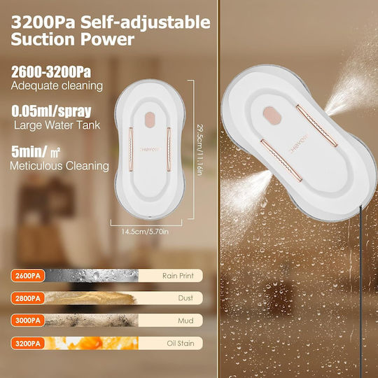 Battery Robot Window Cleaner White