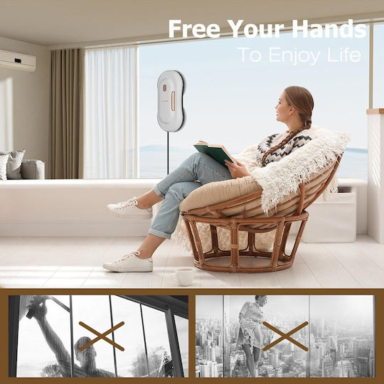 Battery Robot Window Cleaner White