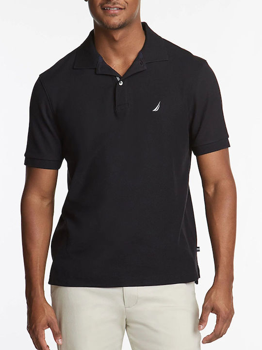 Performance Polo Short Sleeve Black Blouse