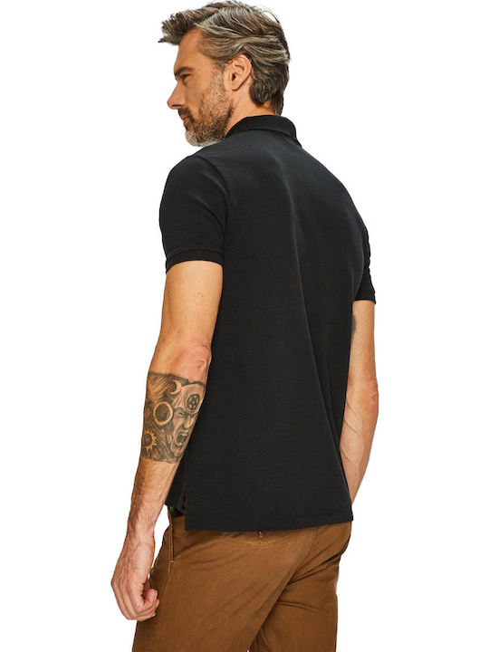 Polo Short Sleeve Black Blouse
