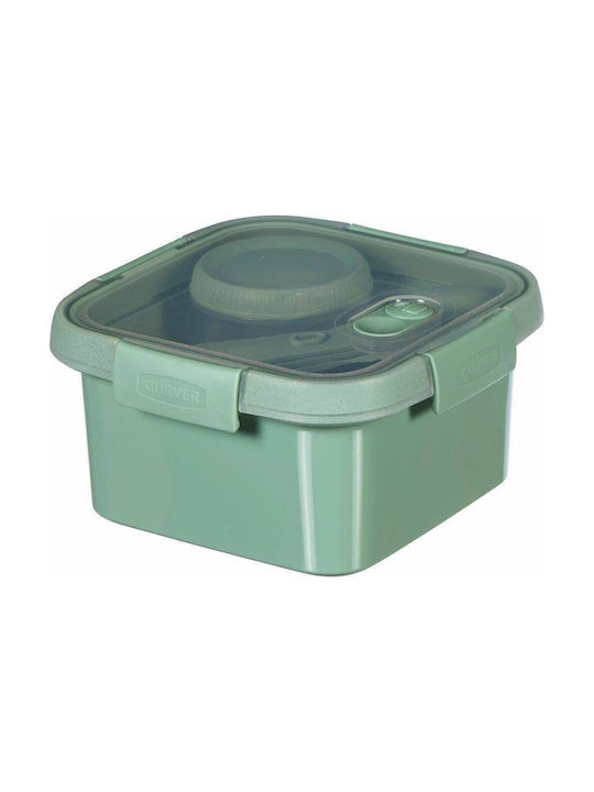 Lunch Kit Square Food Container 1.1l Smart Eco To Go 16x16x9cm Soft Green