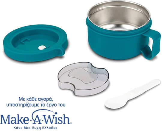 Nava Inox Lunchbox Isolierte Lunchbox Blau mit Fächern 850ml