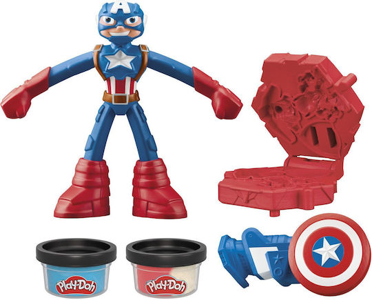 Hasbro Play-Doh Plasticină Set De Joc Captain America Pentru 3+ Ani 2 Buc