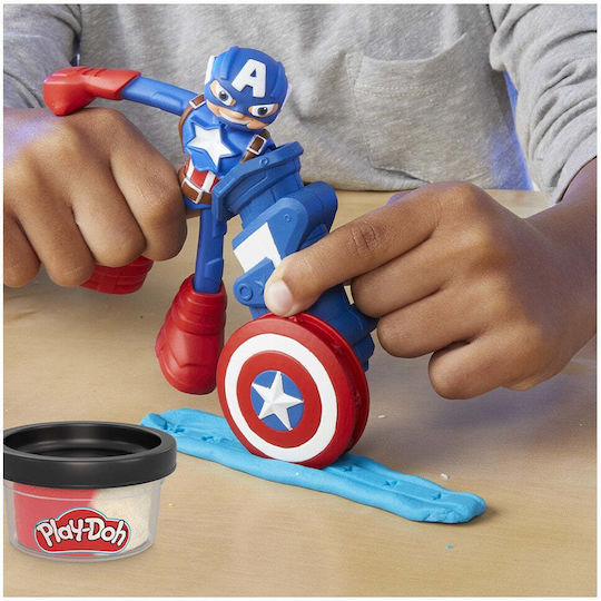 Hasbro Play-Doh Plasticină Set De Joc Captain America Pentru 3+ Ani 2 Buc