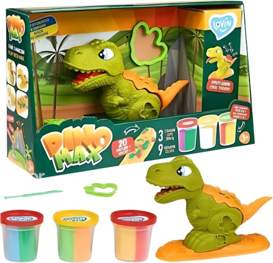 Dino Knete Spiel-Set Dino Max Für 3+ Alter 3 Stück