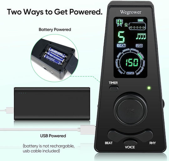 Digital Metronom Timer Sprach Klang Zählung Ein-Tasten-Bedienung LCD Anzeige Elektronische Lautstärkeregelung Klavier Gitarre Schlagzeug Violine