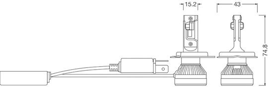 Osram Λάμπες Αυτοκινήτου & Μοτοσυκλέτας Ledriving HL Allseason H4 Canbus LED 6000K Ψυχρό Λευκό 12V 45W 2τμχ