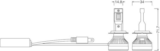 Osram Lamps Car & Motorcycle Ledriving HL Allseason H7 Canbus LED 6000K Cold White 12V 45W 2pcs