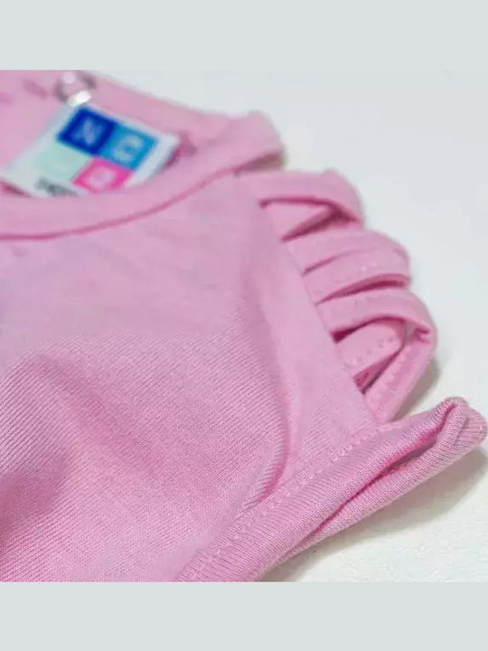 Kinder-Set mit Shorts Sommer 2Stück Rosa