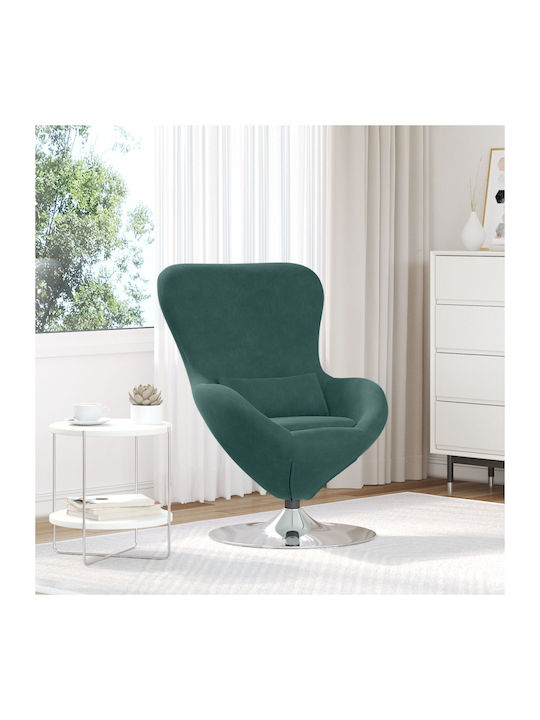Πολυθρόνα Βελούδινη Dark Green 63x73x90cm