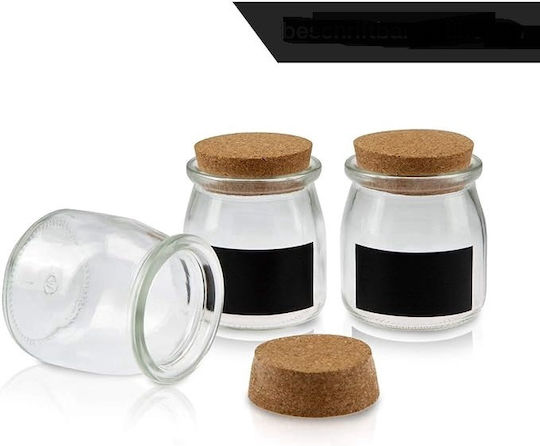 Glass Tabletop Spice Jar Set 12 Transparent