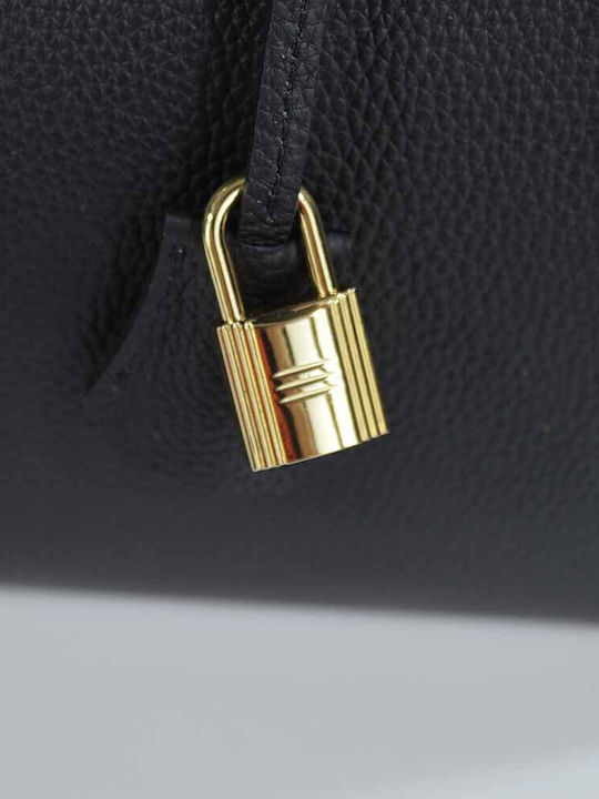 Leather Women's Bag Tote Handbag Black