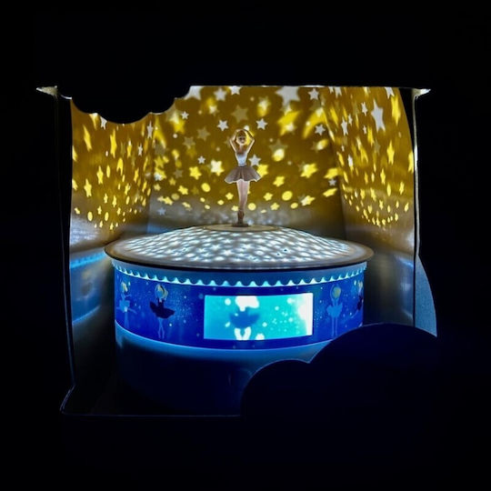 Trousselier Kids Table Lamp Projector Ballet Dancer White 13x13x12cm