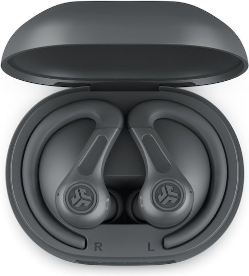 Jlab JBuds Sport ANC 4 Bluetooth Handsfree Ακουστικά με Αντοχή στον Ιδρώτα και Θήκη Φόρτισης Graphite