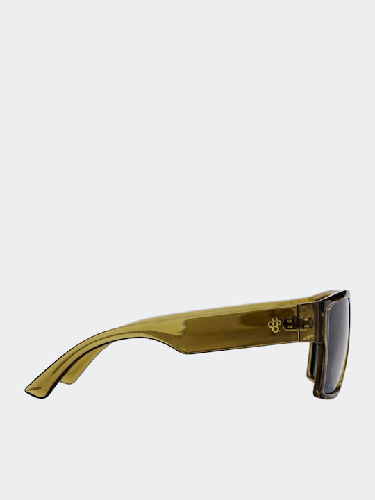 Chpo Miguel Unisex Sunglasses With Green Horn-Rimmed Frame And Green Lens CHPO16133RA