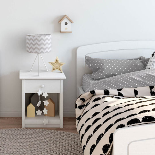 Veis Kinder Nachttischlampe Chevron Gray