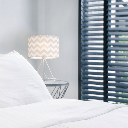 Veis Kinder Nachttischlampe Chevron Gray