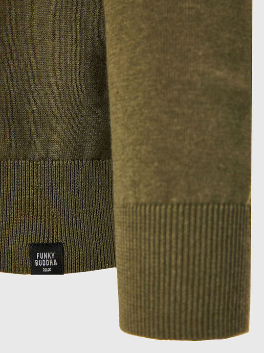 Long Sleeve Sweater Khaki, Cement Mel
