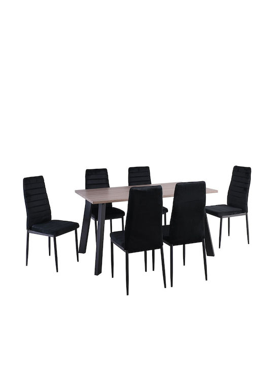 Esszimmer Jetta-baxter 7Stück 140x80cm
