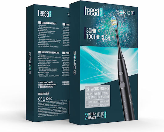 Teesa Electric Toothbrush with Travel Case TSA8087-B Black