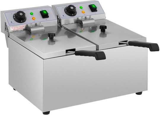 Royal Catering Fryer Electrică Double 3.2kW Capacity 2x8lt