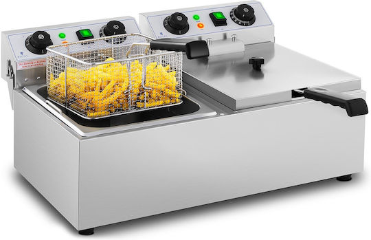 Royal Catering Electric Fryer Double 3.2kW Capacity 2x10lt