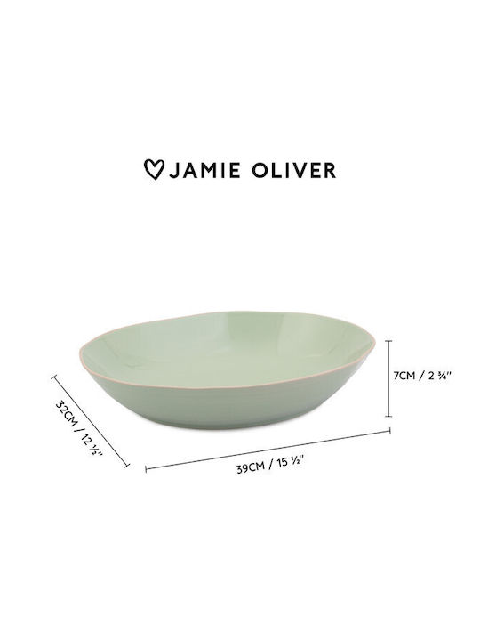 Jamie Oliver Σαλατιέρα Κεραμική Πράσινη 39x32x7cm