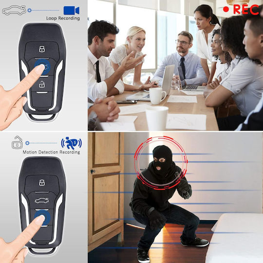 Cameră Ascunsă Breloc 1080p cu Slot pentru Card de Memorie