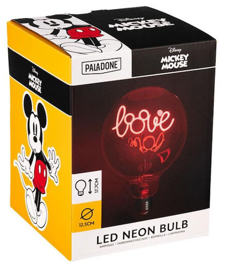 PCMerch Kids Decorative Lamp Neon Bulb Mickey Mouse Love Multicolour 18x13x13εκ.